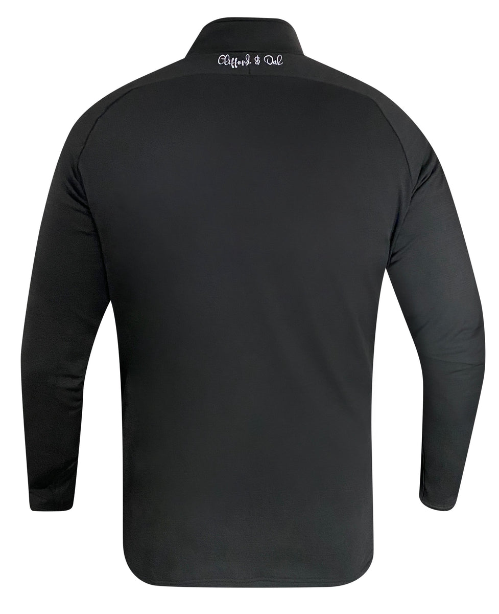 ★KIRSH★ Color Point Half Zip-up Long Sleeve Black COLOR POINT HALF ZIP UP LONG SLEEVE [BLACK] - KIRSH | 60