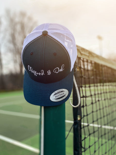 Navy & White Snapback