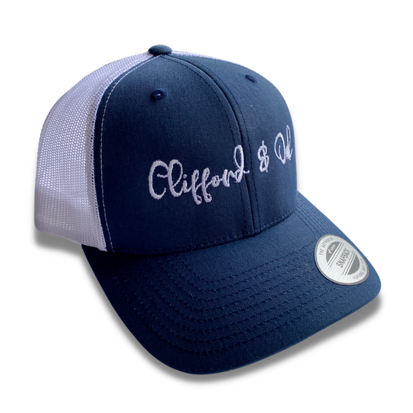 Navy & White Snapback